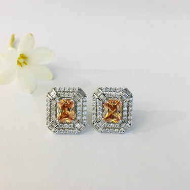 Bronze Princess Stud Earrings Zayn Luxury Jewellery